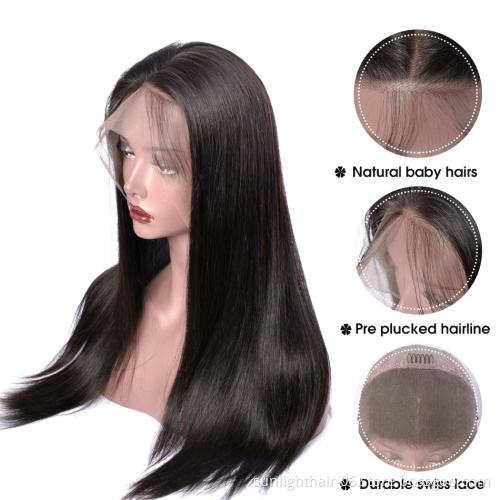 Wholesale13*4Lace Front Wig real Brazilian/Indian Human Hair for Black Women yaki/straight/body/water wave Pre Plucked Hair